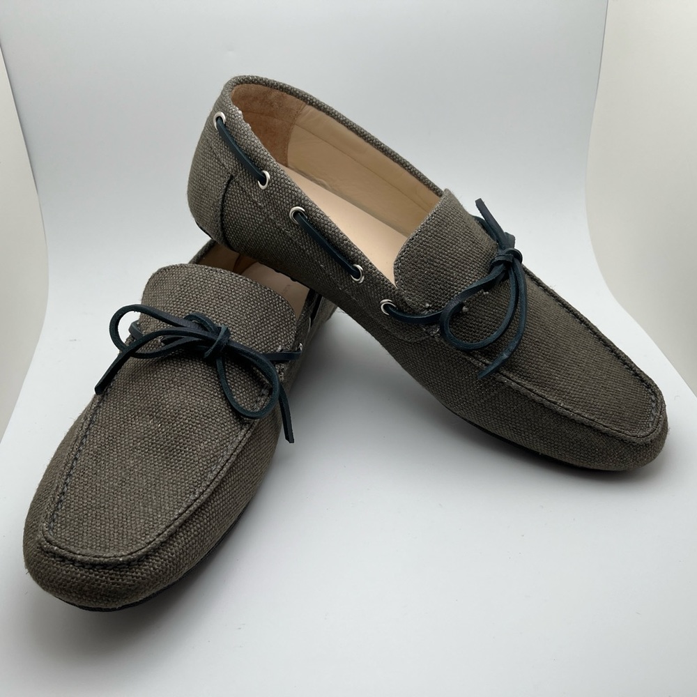 NEW* Alton Lane Custom Made Linen  Loafers Moccasins Slip-ons Size 42 US 8.5/9